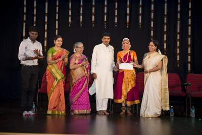 From left to right Atlee,Roja Kannan, Indira  Krishnamoorthy, Jagabandhu Jena, Varshini G S and Dr Lakshmi Rama